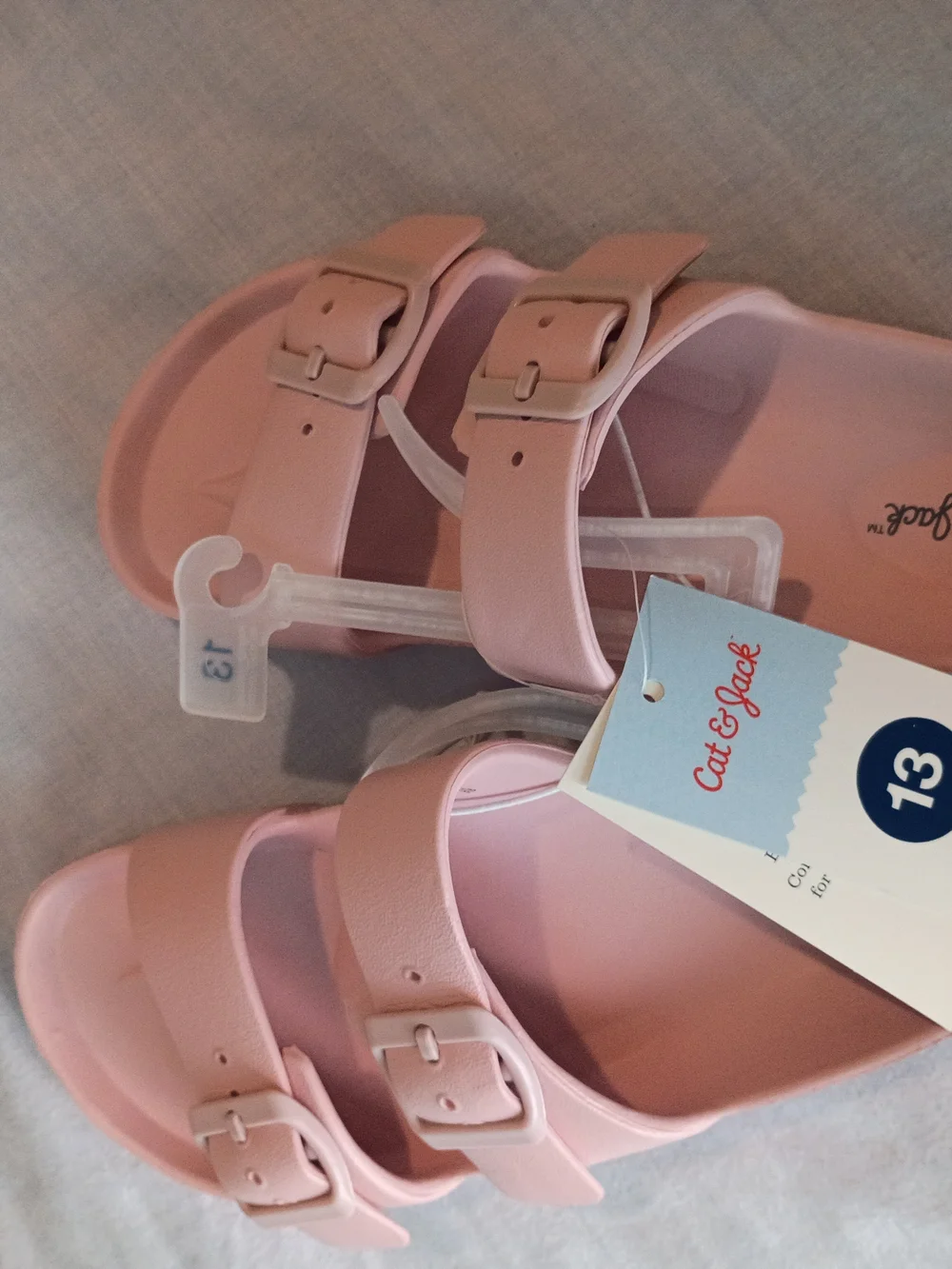 Cat & Jack Pink Girls' Double Strap Sandals